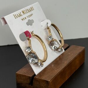 Isaac Mizrahi -  Hoop Earrings in Gold Tone